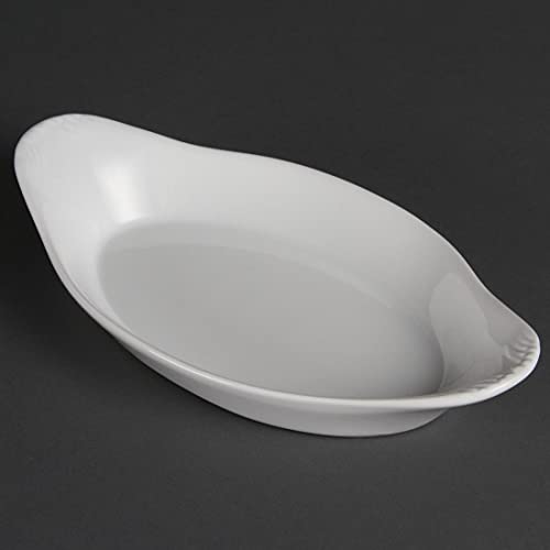 Olympia Whiteware Oval Eared Dishes 270 ml/9,5 oz (6er-Pack), weißes...