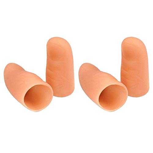 DEQUATE 4PCS LED-Finger-Lampe, Rotes Licht Daumen Licht Magie Magische Daumenspitze, Super Soft Light Dance Super Bright Magic Fingerlicht Magic Prop Für Leistung Cover