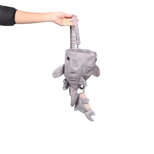 Sac requin-baleine en toile polyester avec pendentif et sangle réglable