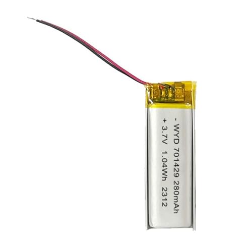 Batería 701429 de 280 mAh soluciona problemas de carga en aparatos de 3,7 V