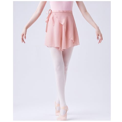 Legou Saia de dança de balé com cadarço ajustável na cintura e cintura curta, rosa, G