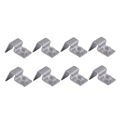 HANABASS 8個 水槽カバーサポート 水族館ヒーター 水槽用流木 水槽用の魚の装飾品 戦車 ベタタンク フィーダ 水槽ブラケット 水槽ラック 水槽カバーフレーム 水族館のサポート Silver