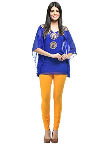 Image of Frenchtrendz Women's Cotton Spandex Stretchable Mid Rise Slim Fit Churidar Leggings Pull On