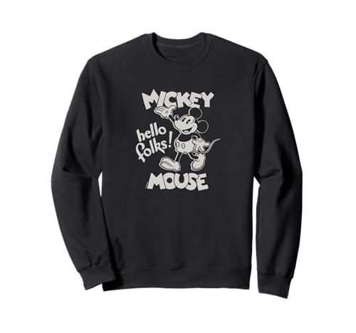 Sweatshirt Mickey Mouse Hello folks pull chaud anti-pilling pour l'hiver