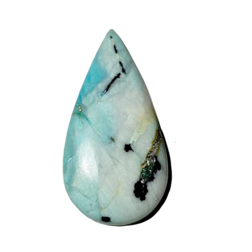 Larimar bricolage bijoux bague et pendentif cabochon poire gemme