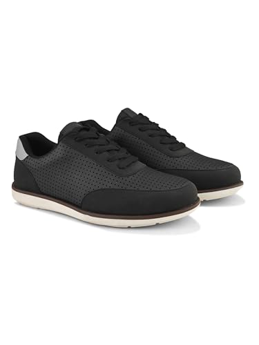 Image of San Frissco Men's Perforated Sneaker Casual Lace-Up Shoes | Soft Cushioned Footbed with TPR Sole | Comfortable and Trendy Casual Shoes for Office and College