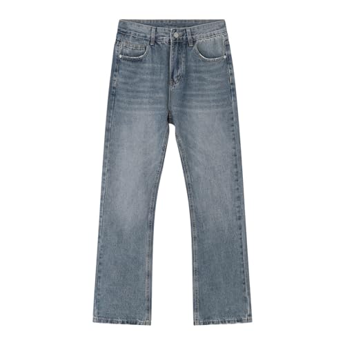 Men's Denim Jeans American High Street Straight Leg Loose Slim Commuting Daily Casual Pants for Men