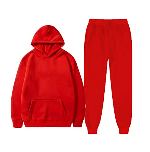 Ensemble chaud homme femme en polaire rouge XXL idéal pour cocooning et sport