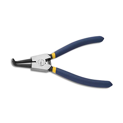 WISEPRO Pinze per anelli di sicurezza esterni, resistenti, con ganascia piegata, per rimuovere e trattenere anelli, 17,8 cm