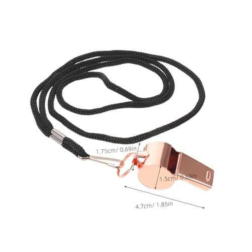 6 silbatos de acero inoxidable con cordón para árbitro miniatura 2