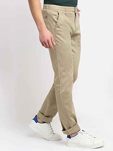 Image of Cantabil Men Brown Cotton Regular Fit Casual Trouser (P-MTRC00043-BROWN)