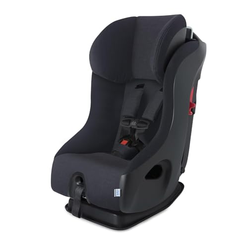 Clek Fllo Convertible Car Seat - Compact Design for 3-Across Seating, Extended Rear-Facing with Anti-Rebound Bar and Flame Retardant-Free (Mammoth)