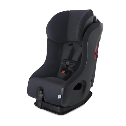 Clek Fllo Convertible Car Seat - Compact Design for 3-Across Seating, Extended Rear-Facing with Anti-Rebound Bar and Flame Retardant-Free (Mammoth)