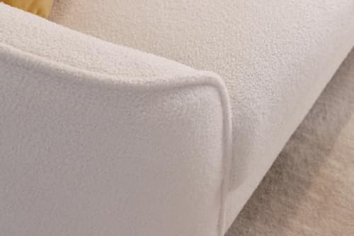 riess-ambiente.de Design 3er Lounge Sofa Diva 205cm weiß Bouclé 3-Sitzer Metallfüße Gold – Bild 6