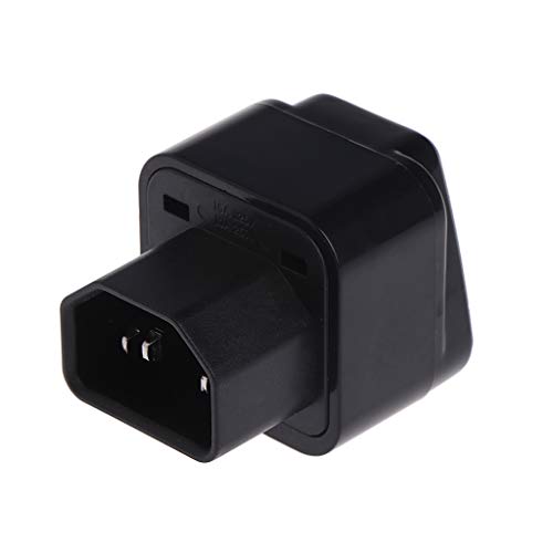 JENOR IEC 320 C14 auf Universal Female Power Adapter AC Netzstecker Stecker schwarz Cover