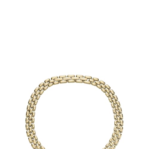 Image of Fossil Women's Ellis Toi Et Moi Gold-Tone Brass Station Necklace