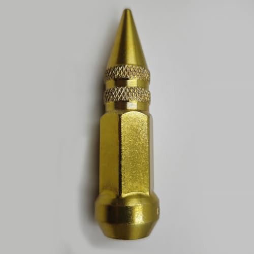 Image of M12x1.5 Lug Golden Nuts Lug,Spike Lug nut for Acura, Honda, Chevy, Hyundai, Toyota, Lexus, 20PCS 12x1.5 Lug Nuts with Socket Key.