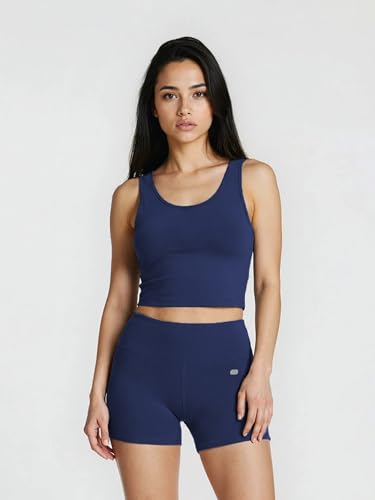Image of Sfytt Women's High Waist Biker Shorts for Gym, Workout, Yoga & Running, 4 Inch Compression Activewear Shorts, Stretch Polyester Spandex Fabric
