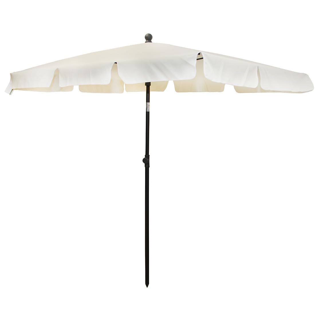 Acomoda Textil – Sombrilla Rectangular Crema para Jardín y Playa 2x1,25 m. Parasol Inclinable y Abatible Multifuncional de Aluminio.