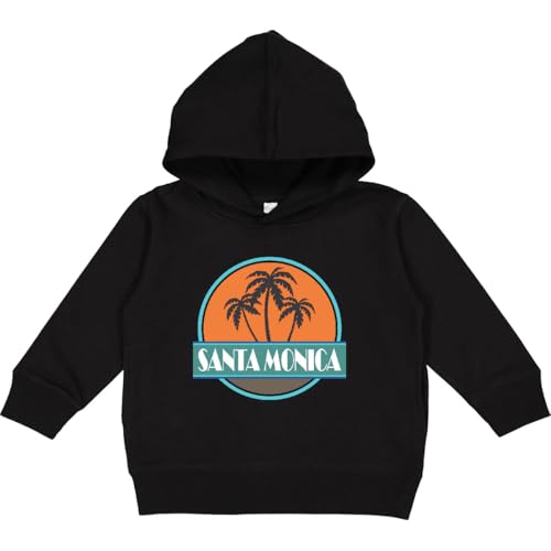 inktastic Santa Monica California Travel Toddler Hoodie 2T Black 45222
