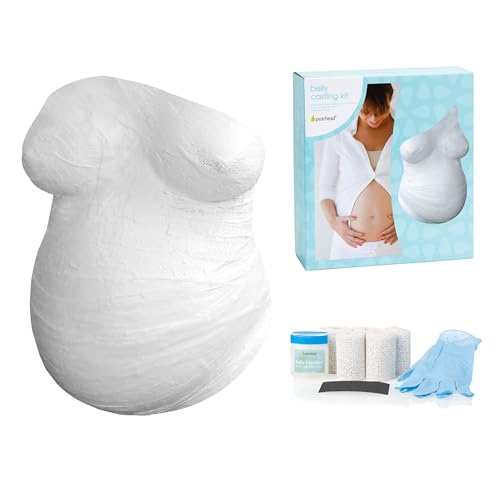 Image of Pearhead Belly Casting Kit, Pregnancy Keepsake Making Kit, Easy DIY Plaster Cast Baby Bump Keepsake, Baby Gift For Expecting Moms and Ideal Nursery Decor, White