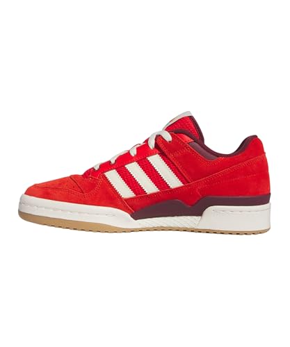 Image of adidas Originals Men Leather Forum Low CL Casual Shoe RED /Owhite /GUM3 (UK-12)