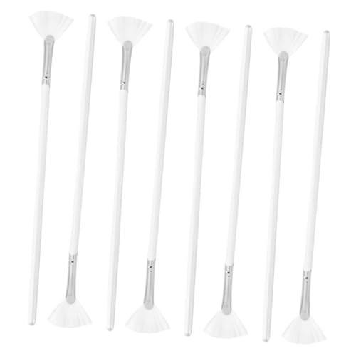 FONDOTIN 8 piezas Pinceles Aplicadores para Mascarillas Faciales Mango Tipo Abanico Cerdas Suaves para Herramienta Ligera y Precisa para Cuidado Facial Casa y Viaje