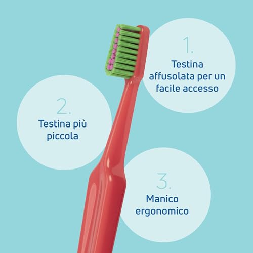 Spazzolino Tepe Colour Compact Extra Soft, Confezione Mista, 4Pz, Spazzolino Con Testina Piccola Per Bambini Più Grandi E Adulti, Setole Extra Soft Per Una Pulizia Delicata - 7