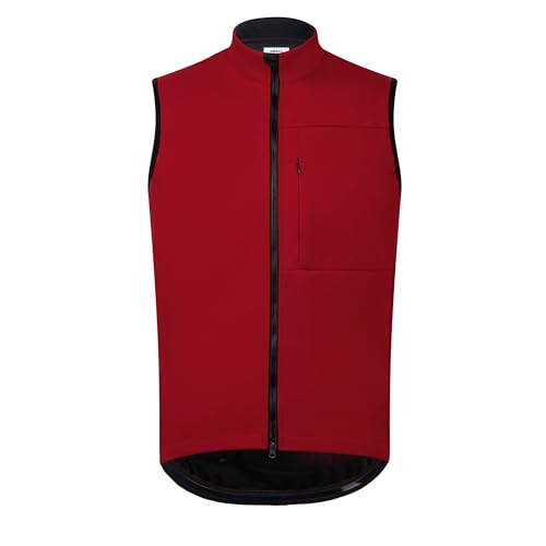 RISESBIK Men's Thermal Fleece Cycling Vest Windproof Waterproof Outerwear Cycling ...