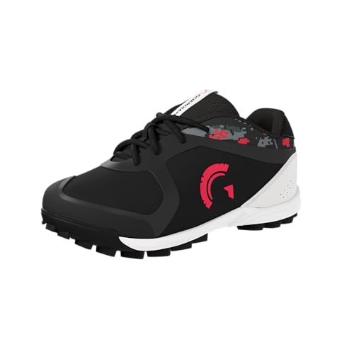 Best Youth Turf Baseball Shoes for Young Athletes 12 Guardian Bolt Youth Baseball Turf Shoes - Baseball Cleats for Boys and Girls Softball Shoes - Lightweight - Supportive - Comfortable Design, Black/Red, 3