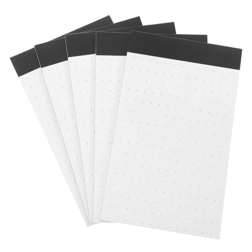 UTHCLO 5個 ミニドットグリッド便箋メモ帳冊 厚手紙使用で滑らかな書き心地 ポケットで携帯便利 アイデアや備忘録にな方眼紙付箋