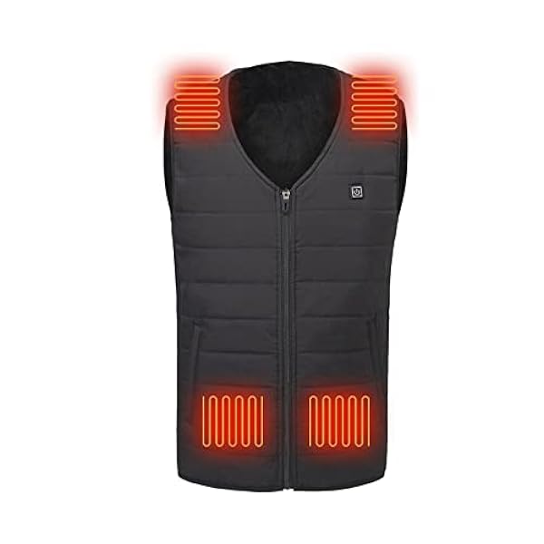Vrouwen Mannen Infrarood Verwarmde Flexibele USB Negen V-hals Opladen Outdoor Outdoor Vest Jas Verwarming En Fluwelen Elektrische Districten Jas Korte Mouw Jas Winter