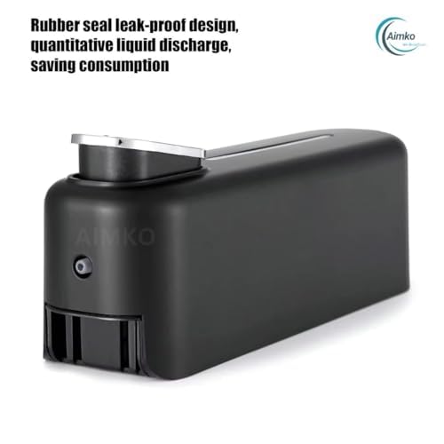 Image of Black ABS Wall Mounted Soap Dispenser: Leak-Free Hand Wash & Shampoo Bottle for Bathroom, Kitchen, Shower, Ideal Home Gadget & Organiser for Soap Dispenser in Wash Basin. (Black)