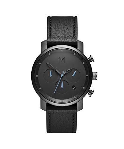 Preisvergleich Produktbild MVMT Analog Quarzuhr für Herren mit Schwarzes Lederarmband - D-MC02-GUBL