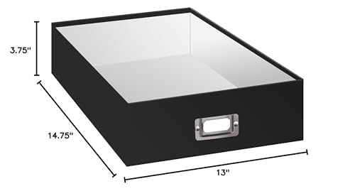 Image of Pioneer Jumbo Scrapbook Storage Box, Black, 14.75 Inch x 13 Inch x 3.75 Inch