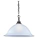 Sea Gull Lighting 65050-71 Canterbury One-Light Pendant, Antique Bronze Finish with Satin Etched Glass