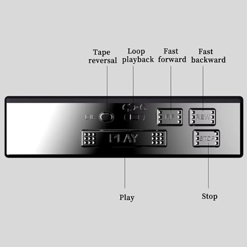 Reproductor de casete Bluetooth inalámbrico con auto-reverse y rebobinado rápido 6