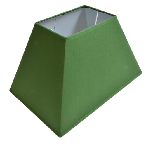 Lampenschirm Trapez in Leinenoptik H 18 für E14 oder E 27 Fassungen (grün)