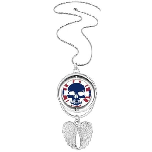 Pendentif squelette Union Jack et ailes d'ange pour vos soirées rock