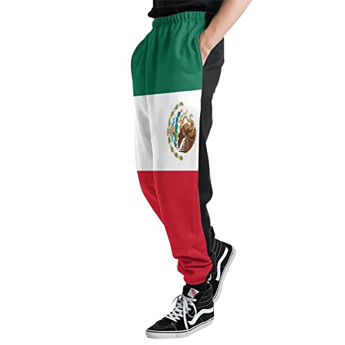 Mexican Flag Sweatpants for Men Printed Joggers Pant Drawstring Sports Pants2