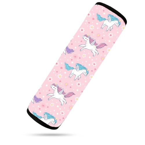 Image of Seat Belt Cover for Kids, Seat Belt Pad for Boys Girls, Car Seat Straps Shoulder Pads for Kids, Kid's Seat Belt Cushion, Shoulder Strap Pad, 1 Piece (Pink Unicorn)