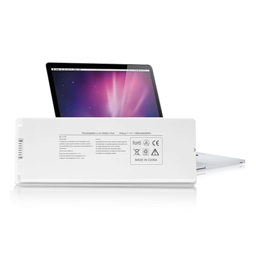 ITUGUDET 60Wh A1185 Laptop Battery for Apple MacBook 13' A1181 MA561 MA561FE/A MA561G/A MA561J/A MA254 MA255 MB402 MA566 MA699 MA700 MB061 MB062 (Mid/Late 2006 2007) Early/Late 2008, Early/Mid 2009