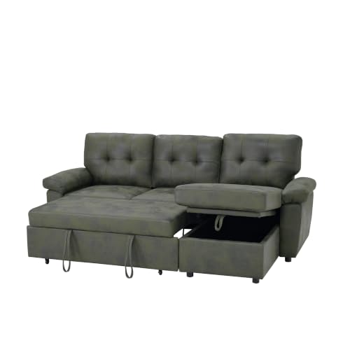 Image of KEIKI 88.5 inch Sectional Sleeper Sofa with Pull Out Bed,