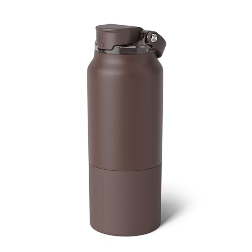 Image of BruMate Rise 35oz Water Bottle With 100% Leakproof Covered Silicone Straw | Insulated Stainless Steel Water Bottle With Removable Straw | Fast Flow | Soft Sip Silicone Spout | BPA-Free (Java)