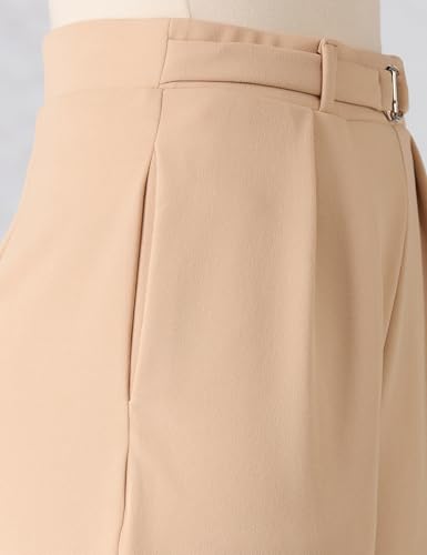 Image of Amazon Brand - Symbol Women Wide Leg Pleated Knit Crape Casual Trouser (Available in Plus Sizes)