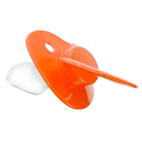 Image of Pacifier Addict - Fixx - JUMBO Functional Adult XXL Silicone Pacifier - Size 10 (Orange)