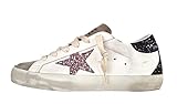 Golden Goose Zapatos Mujer Zapatillas Superstar Vintage 82158 Blanco Rosado Negro, Blanco Negro Rosa, 38 EU