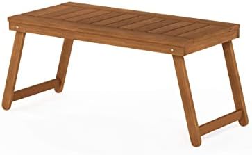 Furinno Patio Folding Tables, Wood, Natural, 104.14 (W) x 42.92 (H) x 45.21 (D) cm