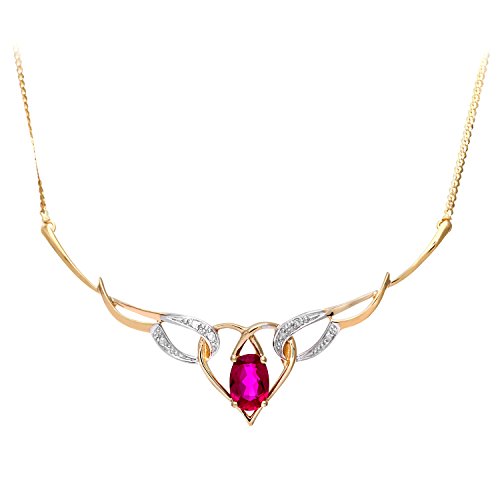 Preisvergleich Produktbild Naava Damen-Halskette 9 Karat 375 Gelbgold PNE01690Y RU