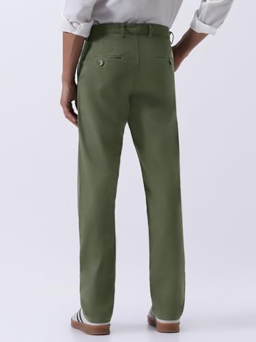 Image of Urbano Fashion Men's Regular Fit Mid Rise Cotton Casual Chinos Trousers Stretch